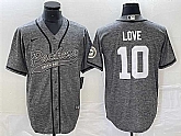 Men's Green Bay Packers #10 Jordan Love Gray Cool Base Stitched Baseball Jersey,baseball caps,new era cap wholesale,wholesale hats